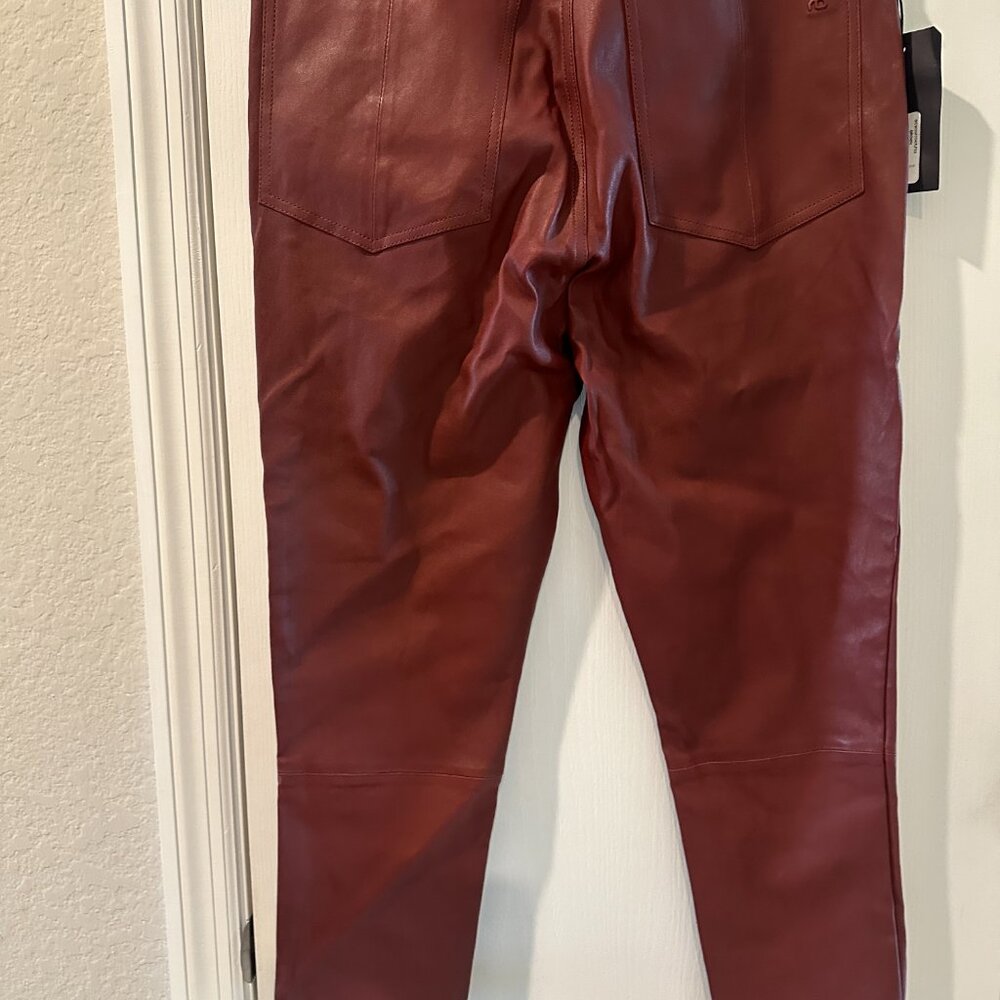 Rag n Bone Leather Pants Reddish-Brown size 32 - Picture 6 of 11